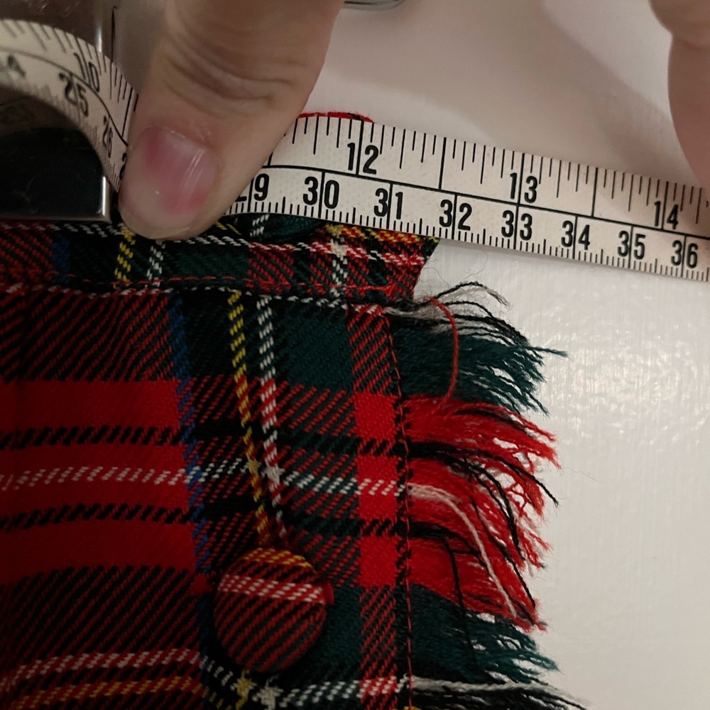 Vintage Highland Queen Red Tartan Wool Kilt Skirt – 24” Waist - Picture 7 of 7